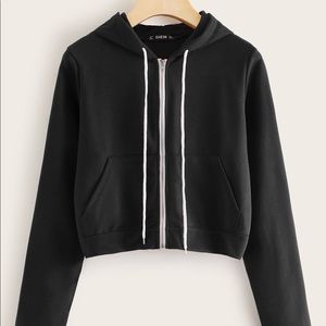 Black zip up hoodie